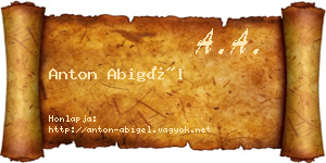 Anton Abigél névjegykártya